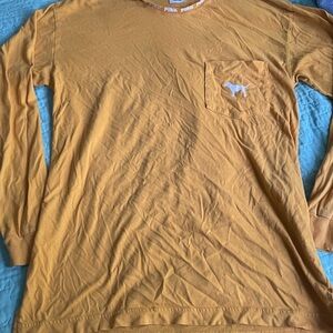 PINK Victoria's Secret Yellow Long Sleeve Tee